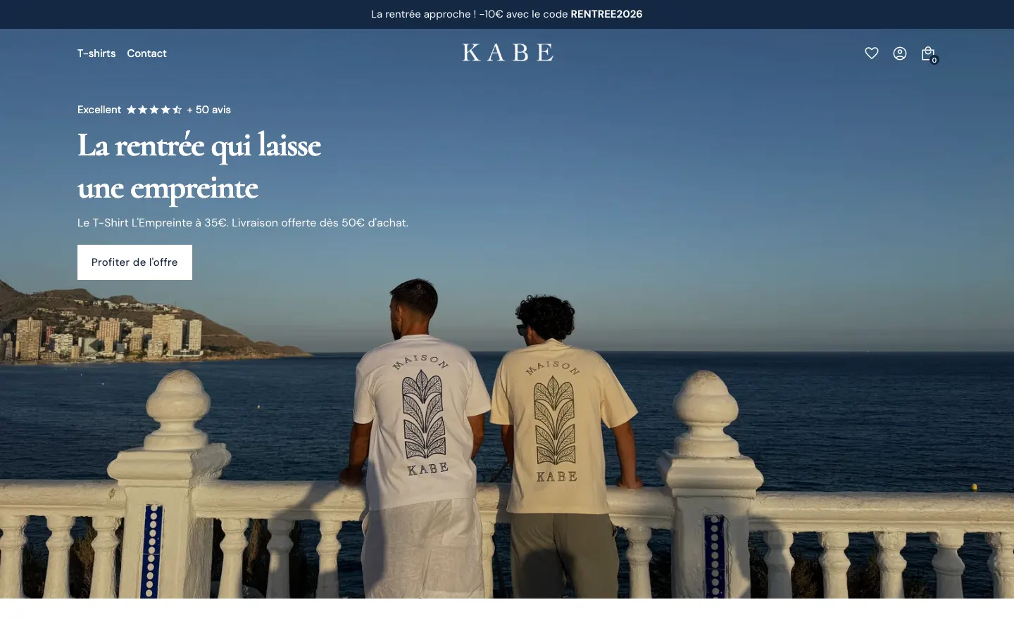 Page d'accueil du site Maison KABE